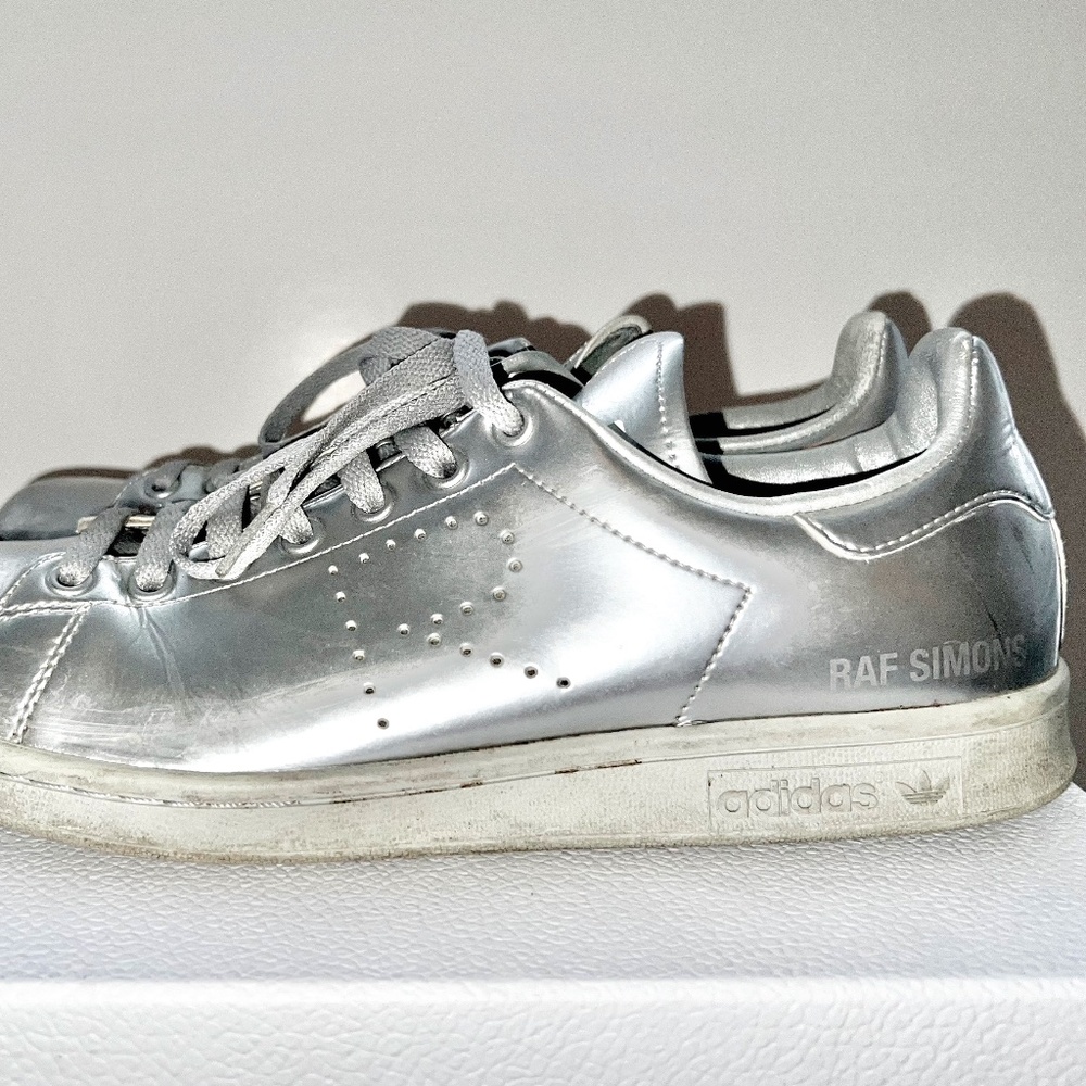 Adidas x Raf Simons - Stan Smith - Silver Metallic Leather - 10US - 80% OFF SALE